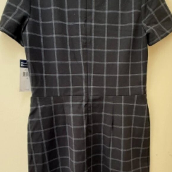 Chaps Sheath Dress Womens Size 6 Short Sleeve Black New With Tag - Picture 4 of 10